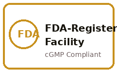Manufactured in an FDA-registered facility